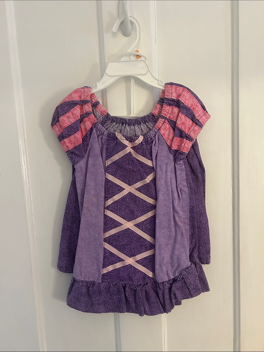 Girls Purple and Pink Rapunzel Homemade top and skirt (matching set)